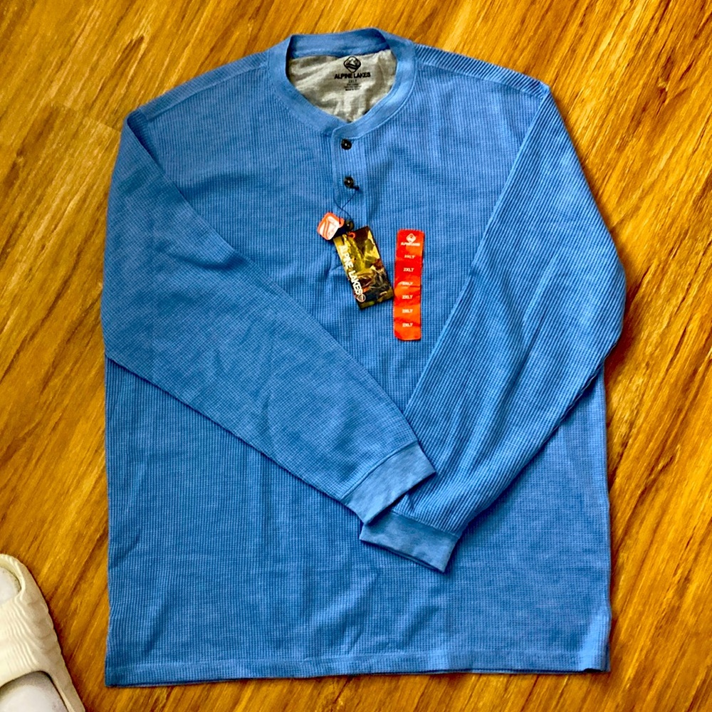 Brand New long sleeve, light blue, Alpine Lakes corduroy shirt